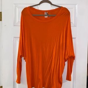 Moa Orange Dolman Sleeve Top
